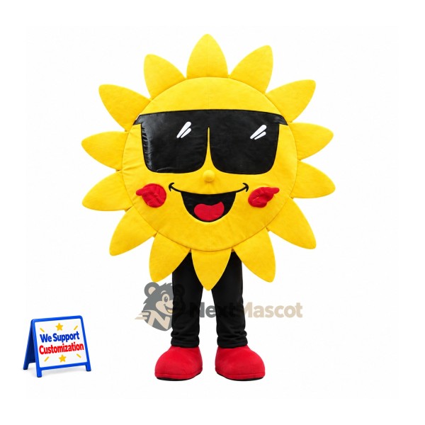 Sun Mascot Costume - Sunglasses for Festivals