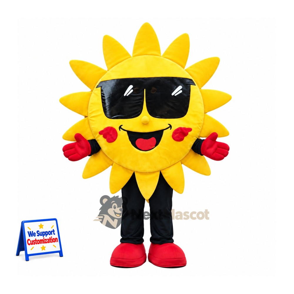 Sun Mascot Costume - Sunglasses for Birthday Parties