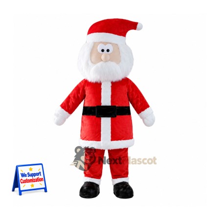 Santa Claus Mascot Costume for Christmas Shows