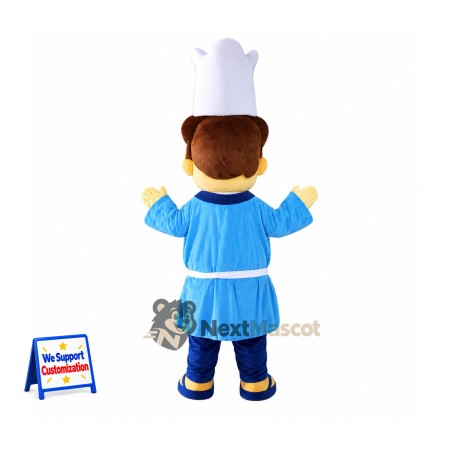 Chef Mascot Costume - Blue Outfit Chef Mascot Costume - Blue Outfit