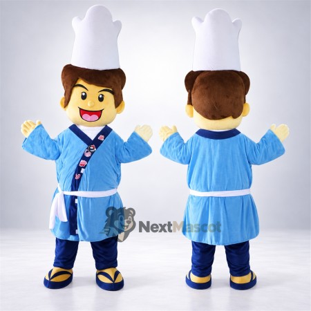 Chef Mascot Costume - Blue Outfit Chef Mascot Costume - Blue Outfit