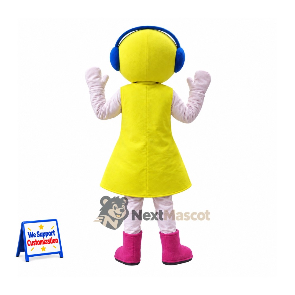 Emoji Mascot Costume - Yellow, Dress Emoji Mascot Costume - Yellow, Dress