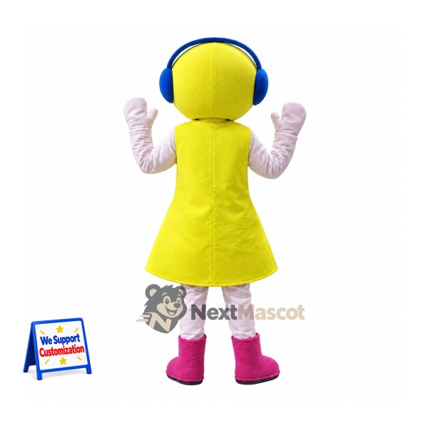 Emoji Mascot Costume - Yellow, Dress Emoji Mascot Costume - Yellow, Dress