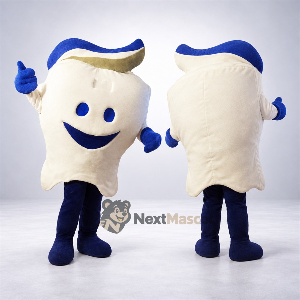 Tooth Mascot Costume - Blue Cap