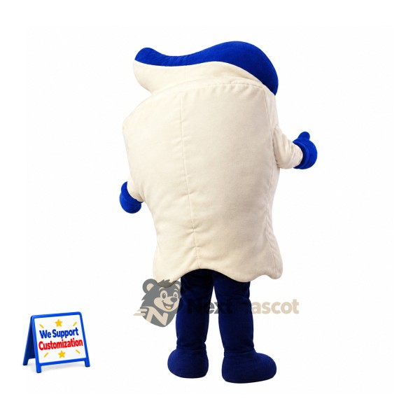 Tooth Mascot Costume - Blue Cap Tooth Mascot Costume - Blue Cap