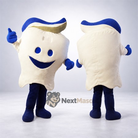 Tooth Mascot Costume - Blue Cap