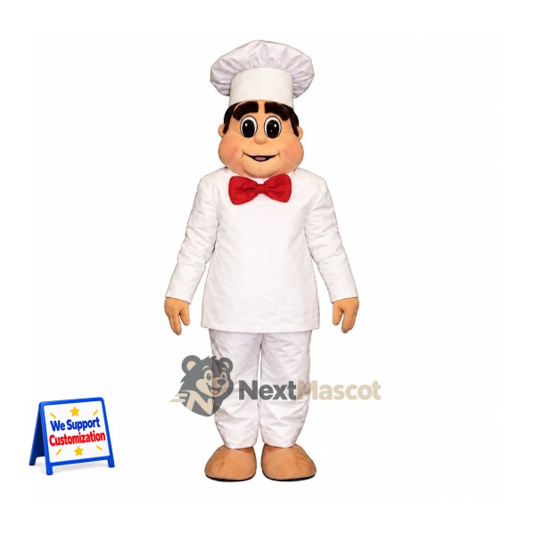 Chef Mascot Costume - Red Bow Tie