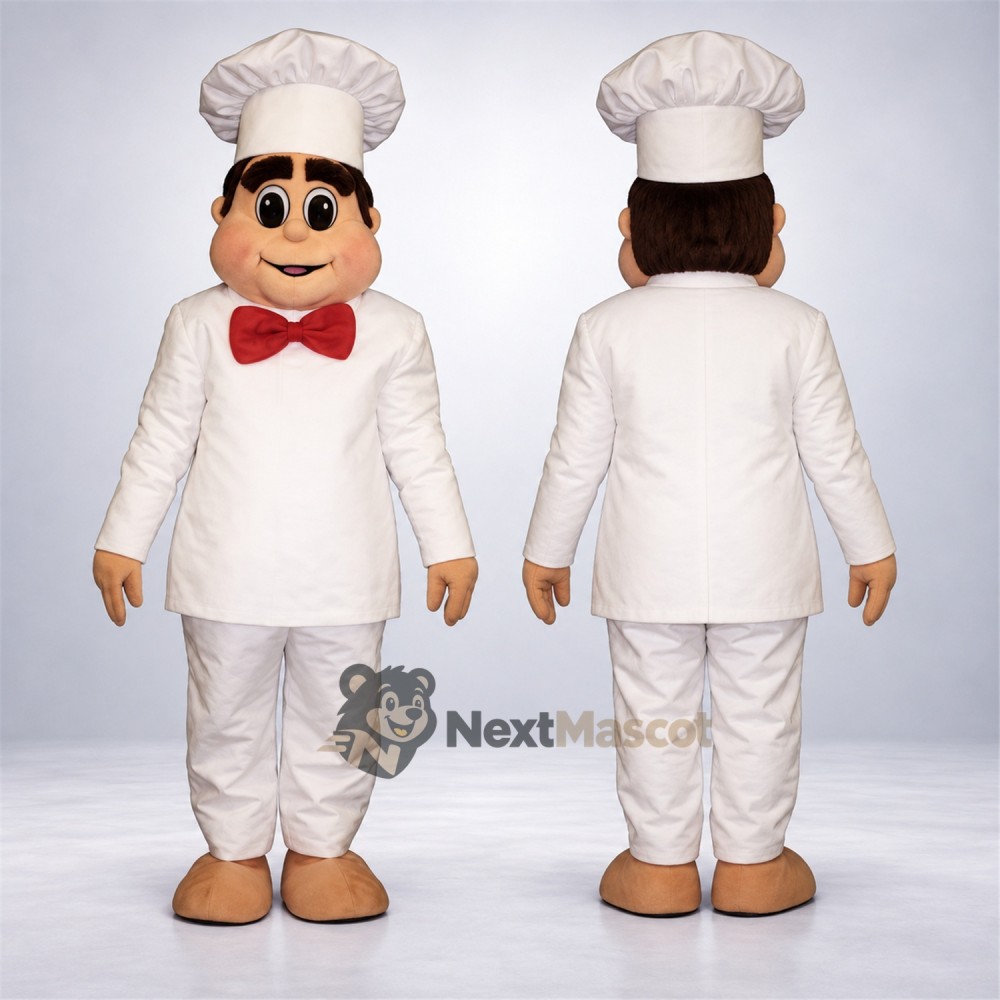 Chef Mascot Costume - Red Bow Tie Chef Mascot Costume - Red Bow Tie