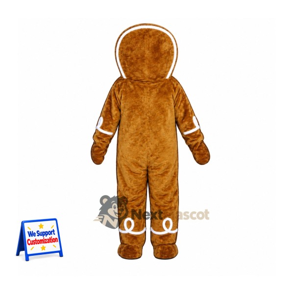 Gingerbread Man Mascot Costume for Christmas Events Gingerbread Man Mascot Costume for Christmas Events