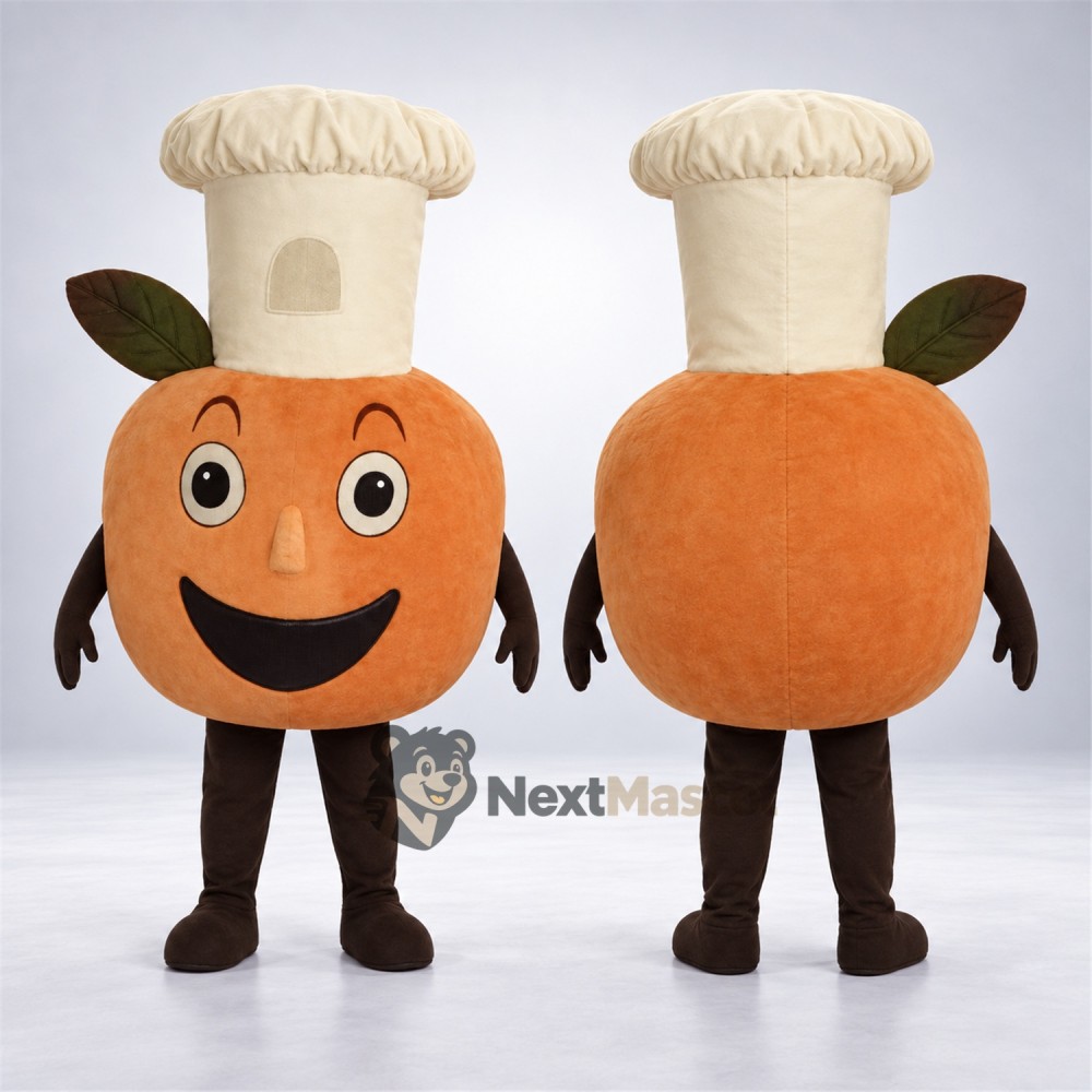Pumpkin Mascot Costume - Chef Hat Pumpkin Mascot Costume - Chef Hat