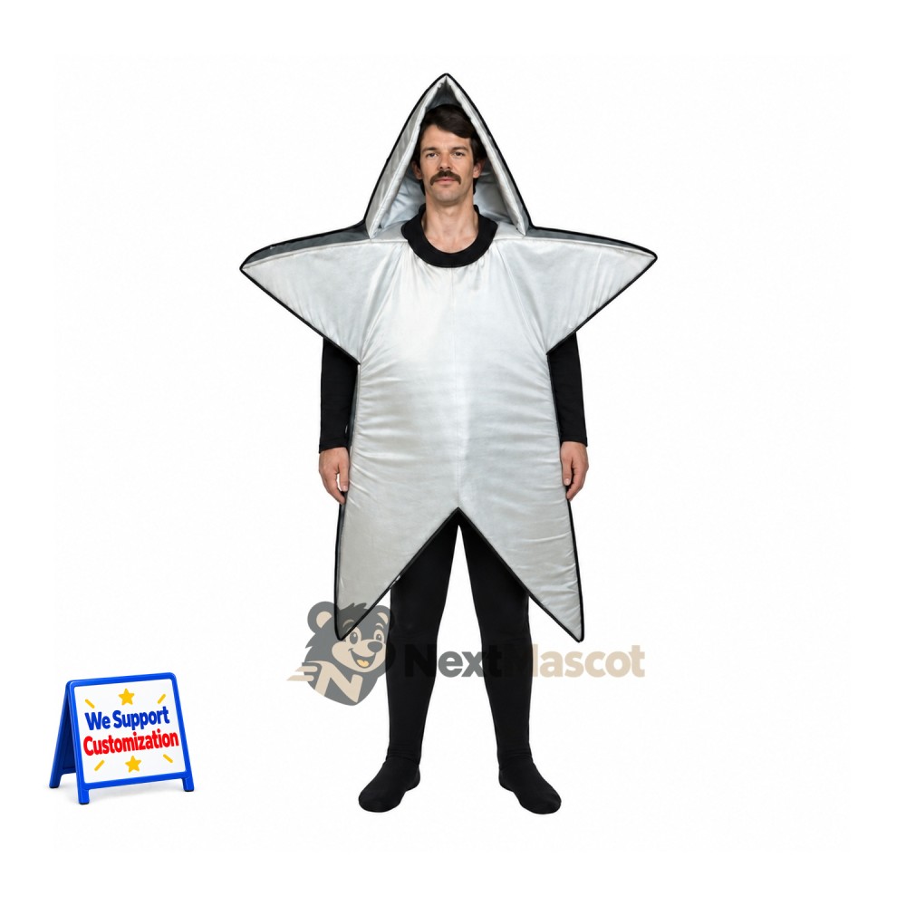 Star Mascot Costume - Silver Star Mascot Costume - Silver