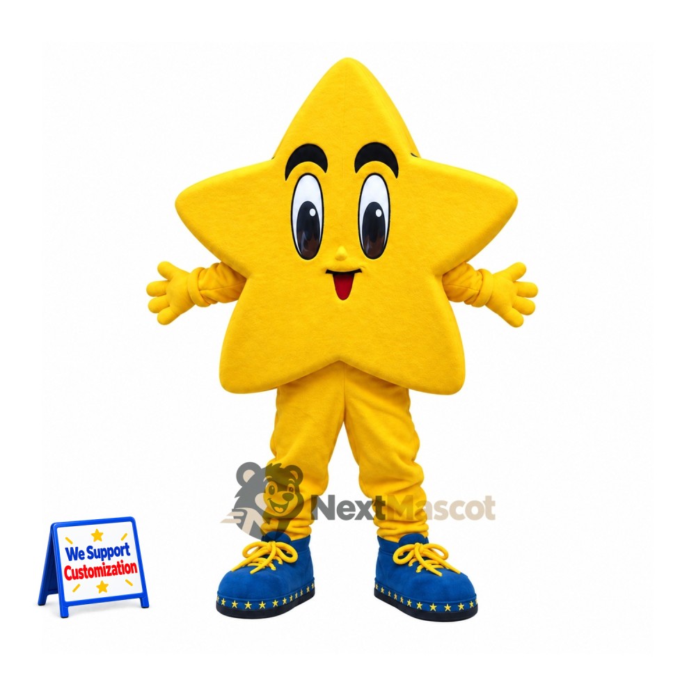 Star Mascot Costume - Yellow for Parades Star Mascot Costume - Yellow for Parades