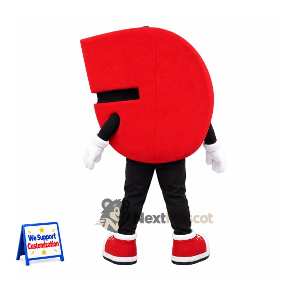 Letter C Mascot Costume - Red Letter C Mascot Costume - Red