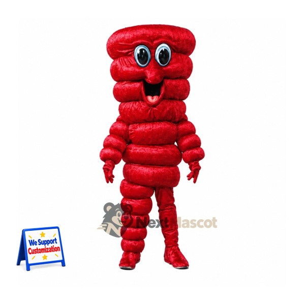 Intestine Character Mascot Costume - Red