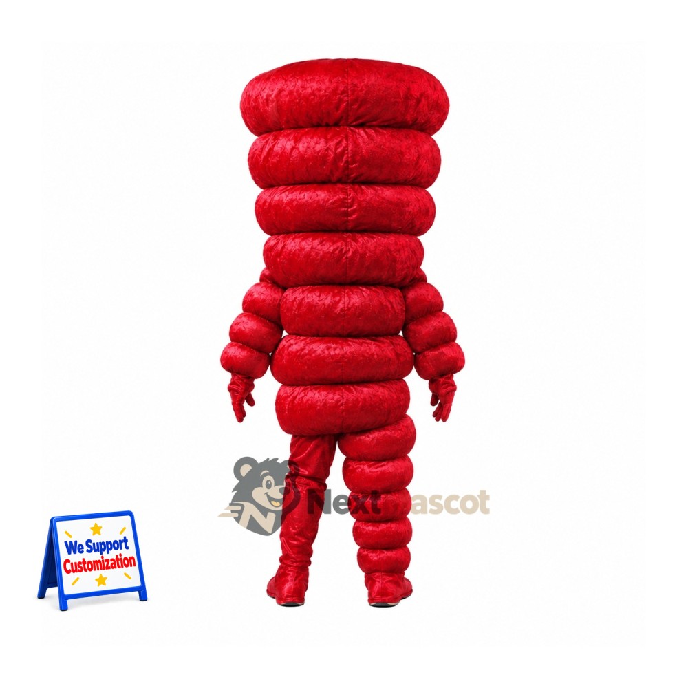 Intestine Character Mascot Costume - Red Intestine Character Mascot Costume - Red