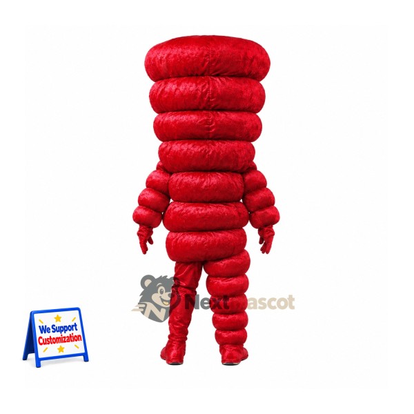 Intestine Character Mascot Costume - Red Intestine Character Mascot Costume - Red