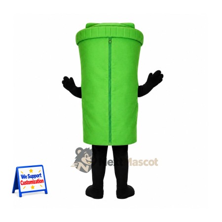 Bin Mascot Costume - Green for School Events Bin Mascot Costume - Green for School Events