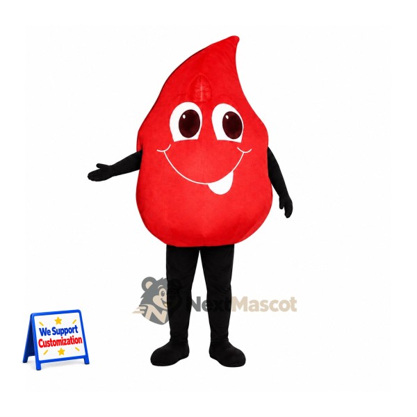 Blood Drop Mascot Costume for School Events