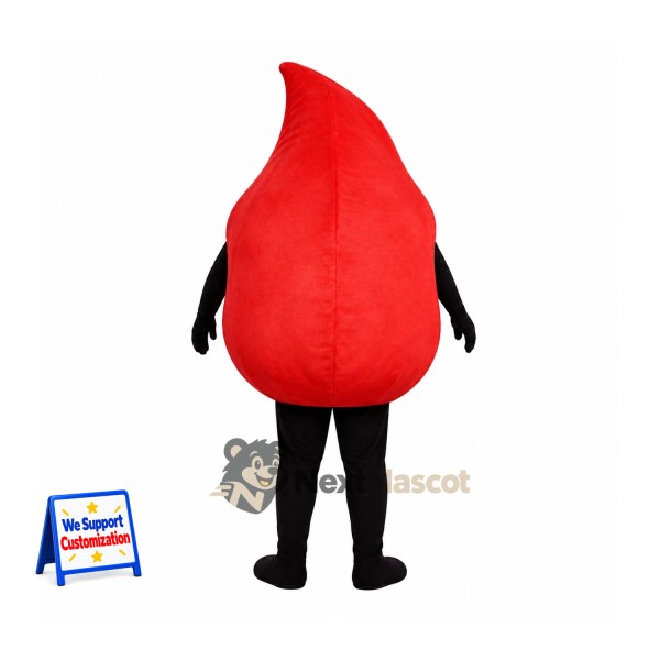 Blood Drop Mascot Costume for School Events