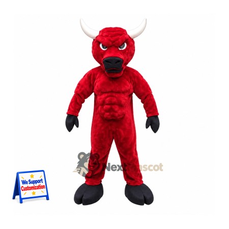Bull Mascot Costume - Red for Pep Rallies