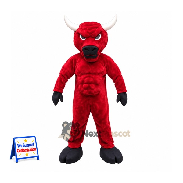 Bull Mascot Costume - Red for Pep Rallies