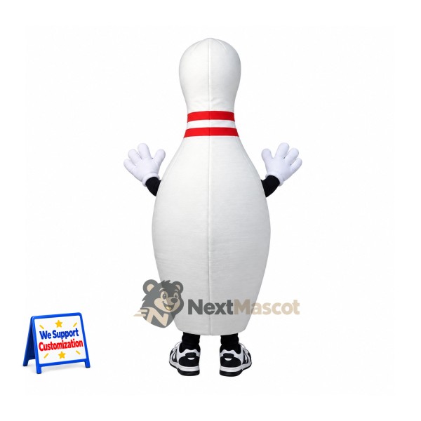 Bowling Pin Mascot Costume for Community Events Bowling Pin Mascot Costume for Community Events