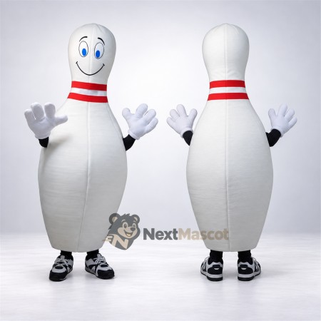 Bowling Pin Mascot Costume for Community Events Bowling Pin Mascot Costume for Community Events