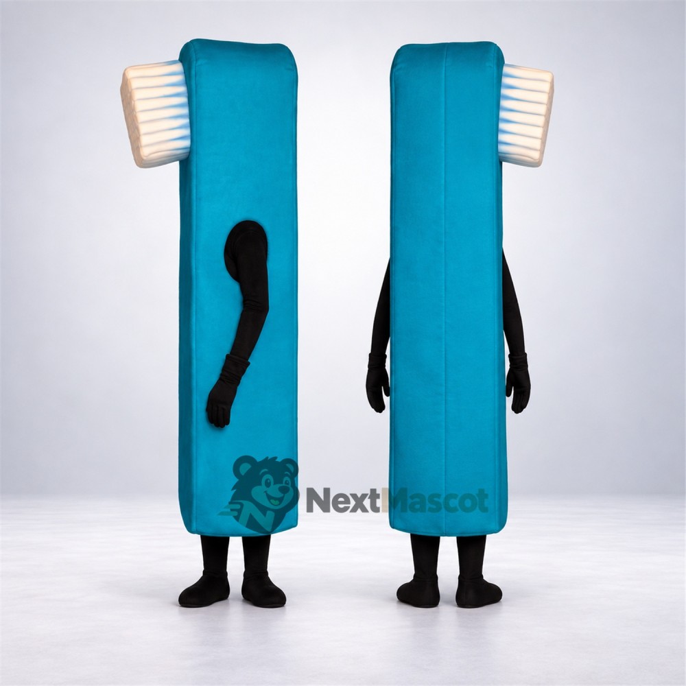 Toothbrush Mascot Costume - Blue Toothbrush Mascot Costume - Blue