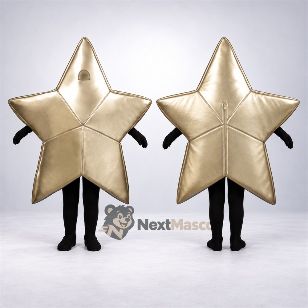 Star Mascot Costume - Gold for Parades Star Mascot Costume - Gold for Parades