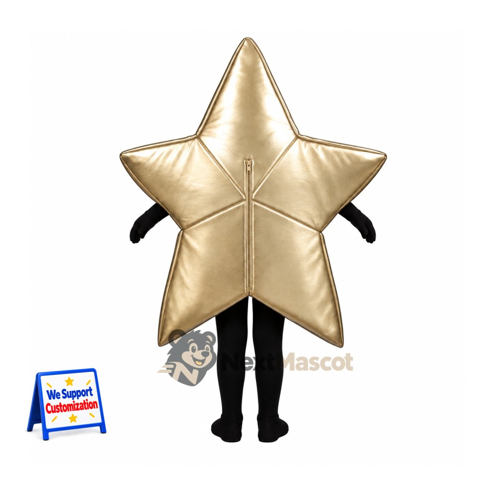 Star Mascot Costume - Gold for Parades Star Mascot Costume - Gold for Parades