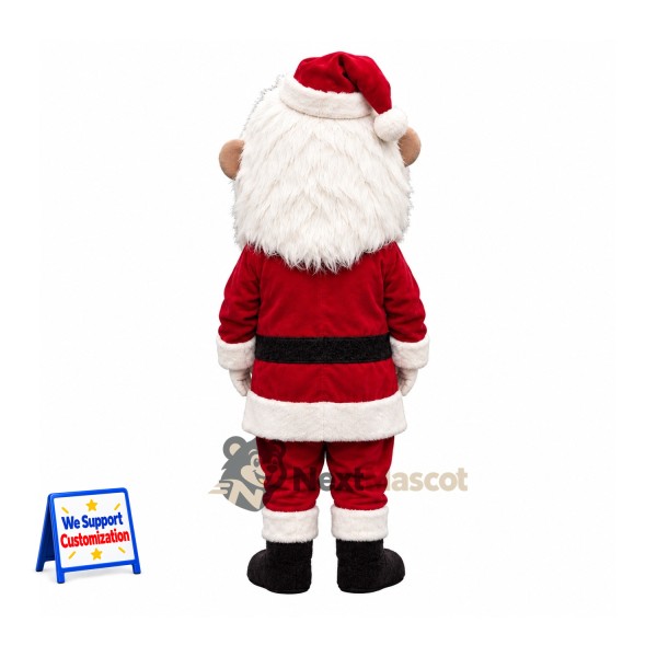 Santa Claus Mascot Costume - Curly White Beard Santa Claus Mascot Costume - Curly White Beard