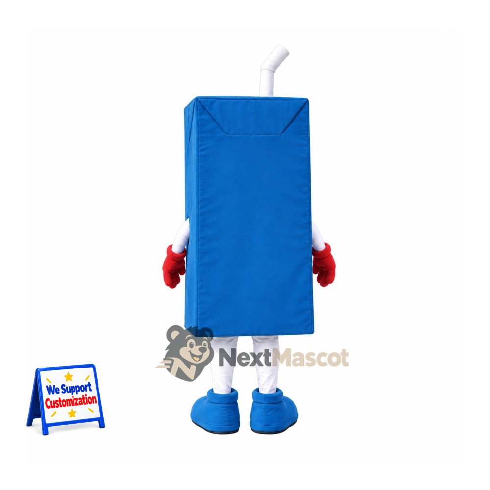 Recycling Carton Mascot Costume - Blue