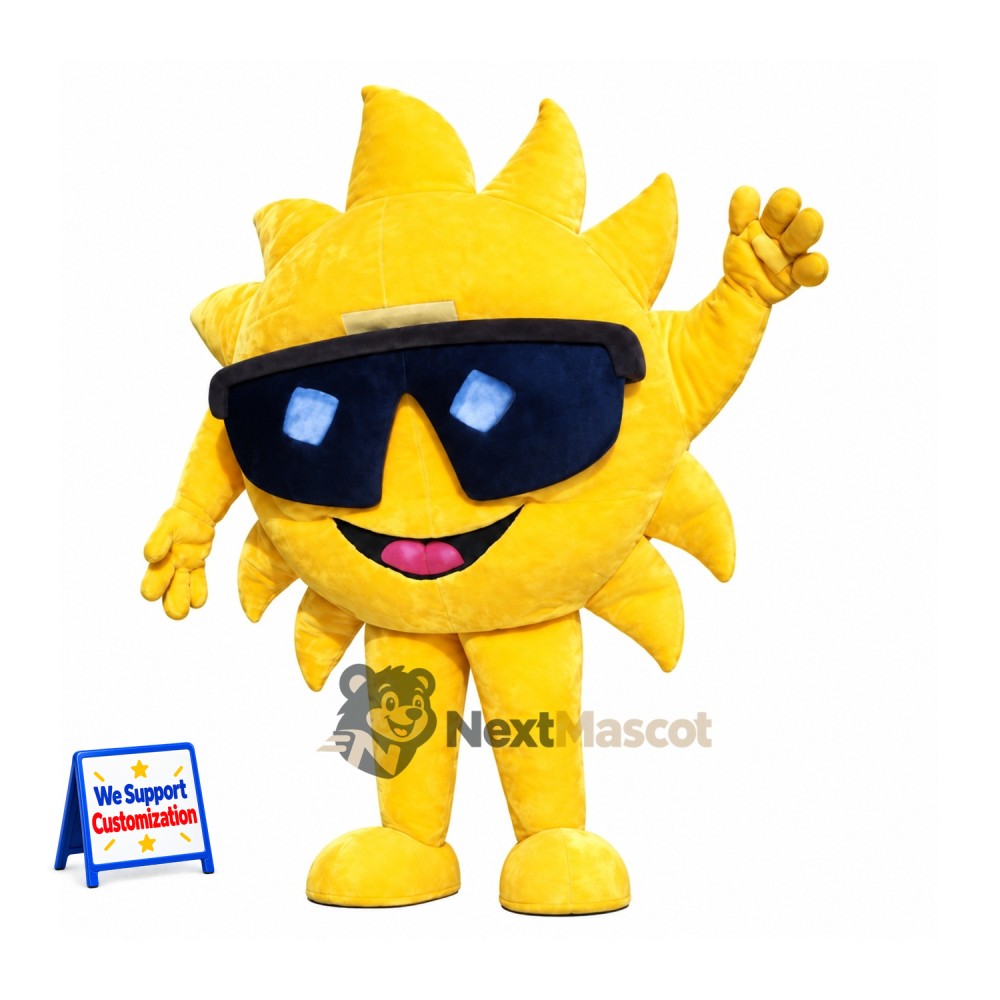 Sun Mascot Costume - Sunglasses for Team Events Sun Mascot Costume - Sunglasses for Team Events
