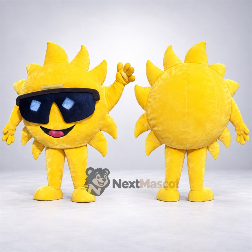 Sun Mascot Costume - Sunglasses for Team Events Sun Mascot Costume - Sunglasses for Team Events