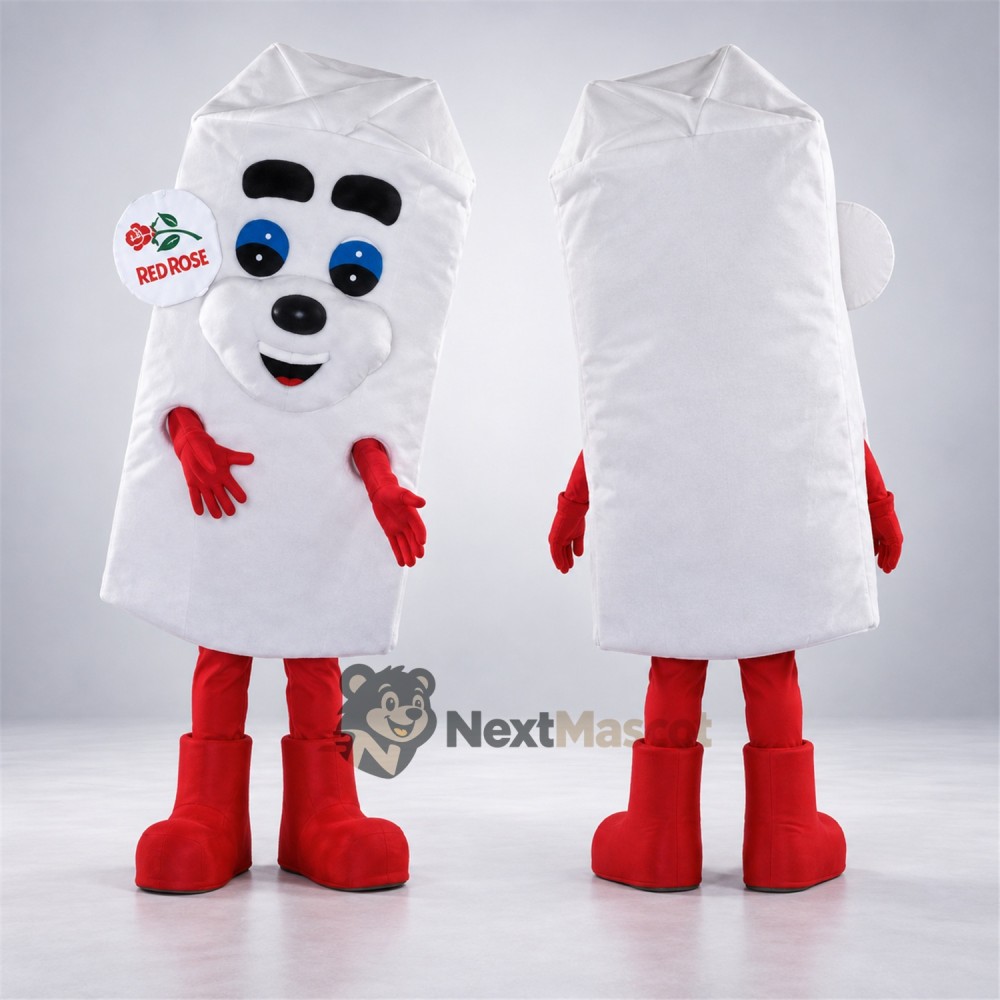 Carton Mascot Costume - White Carton Mascot Costume - White