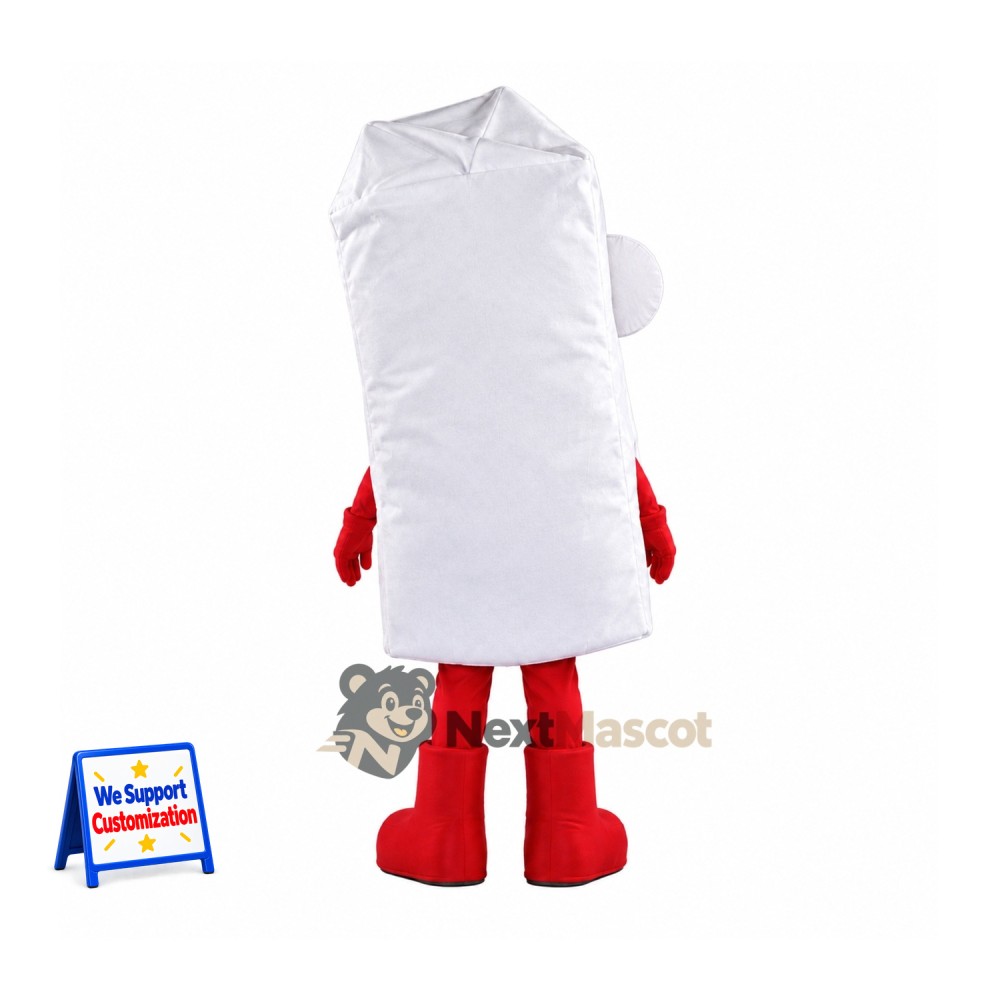 Carton Mascot Costume - White Carton Mascot Costume - White