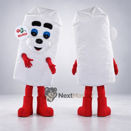 Carton Mascot Costume - White Carton Mascot Costume - White