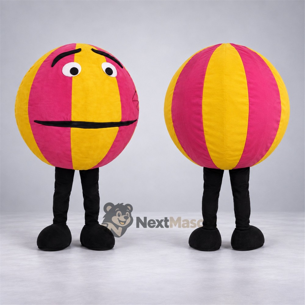 Ball Mascot Costume - Pink and Yellow Ball Mascot Costume - Pink and Yellow