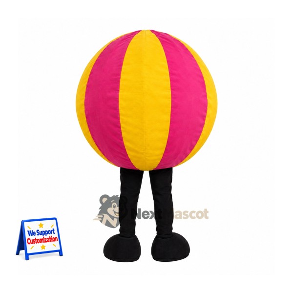 Ball Mascot Costume - Pink and Yellow Ball Mascot Costume - Pink and Yellow