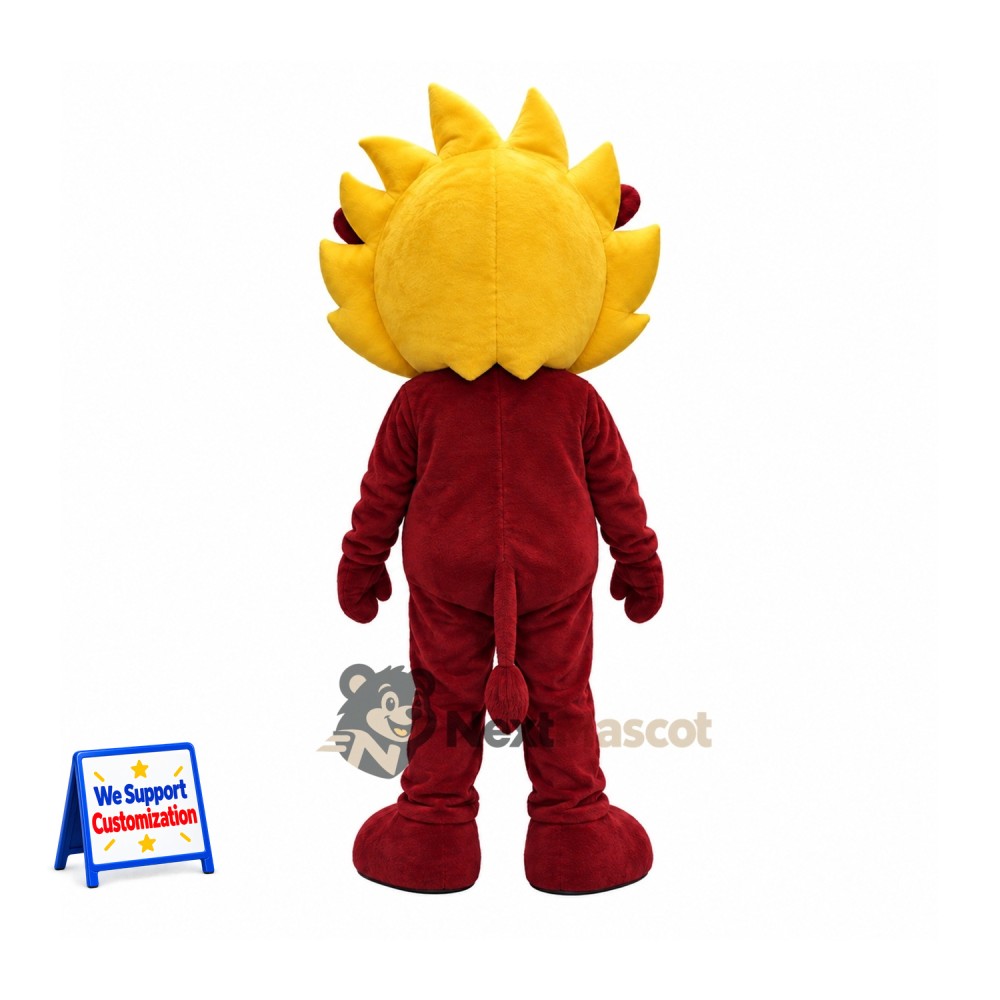 Lion Mascot Costume - Yellow Shirt