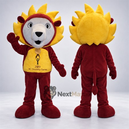 Lion Mascot Costume - Yellow Shirt