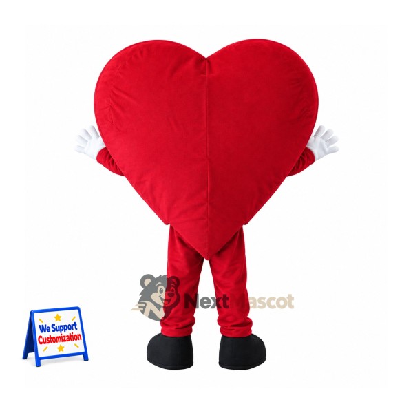Heart Mascot Costume - Red for School Events Heart Mascot Costume - Red for School Events