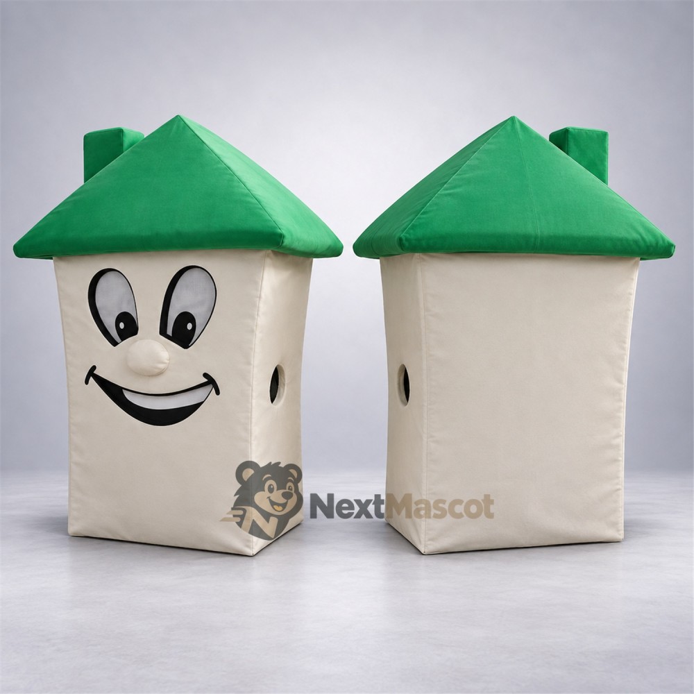 House Mascot Costume - Green Roof House Mascot Costume - Green Roof
