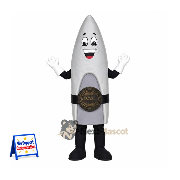 Bullet Mascot Costume - Silver