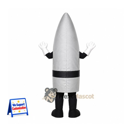 Bullet Mascot Costume - Silver Bullet Mascot Costume - Silver