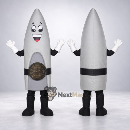 Bullet Mascot Costume - Silver Bullet Mascot Costume - Silver