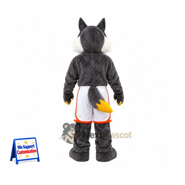 Wolf Mascot Costume - White Shorts Wolf Mascot Costume - White Shorts