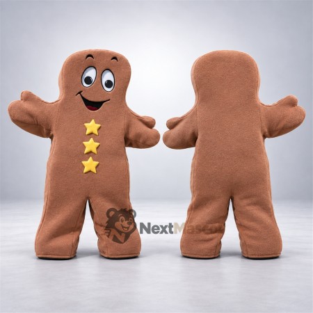 Gingerbread Man Mascot Costume for Christmas Parades Gingerbread Man Mascot Costume for Christmas Parades