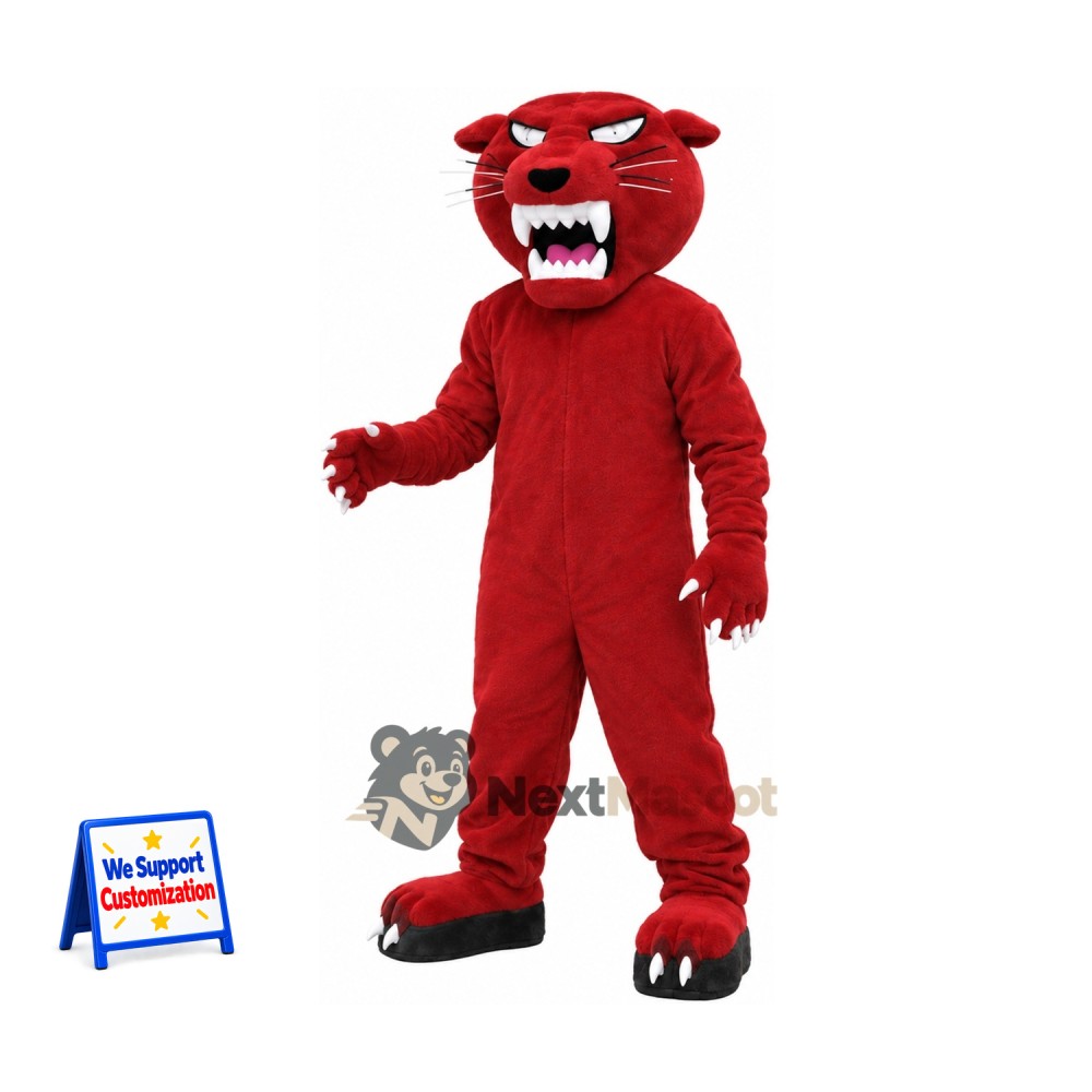 Panther Mascot Costume - Red Panther Mascot Costume - Red