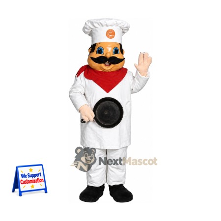 Chef Mascot Costume - Frying Pan Chef Mascot Costume - Frying Pan